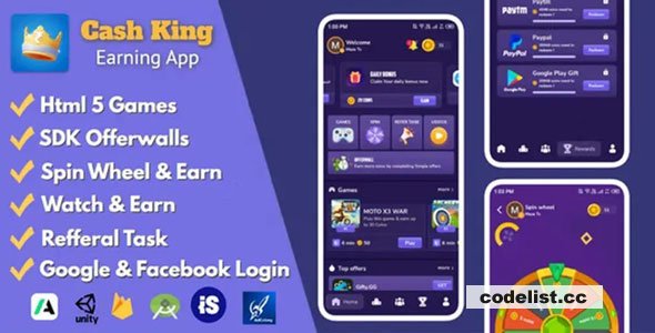 Cash King v8.0 - Android Earning App with Admin Panel - nulled