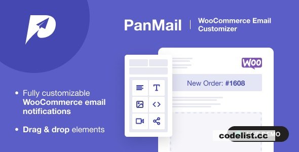 PanMail v1.1.0 - WooCommerce Email Customizer 