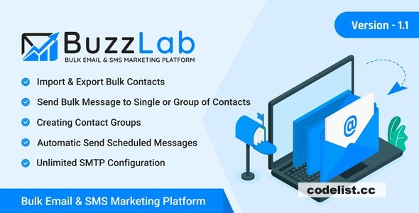 BuzzLab v1.1 – Bulk Email And SMS Marketing Platform – nulled