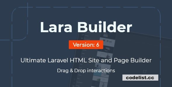 LaraBuilder v6.4.0 - Laravel Drag&Drop SaaS HTML site builder