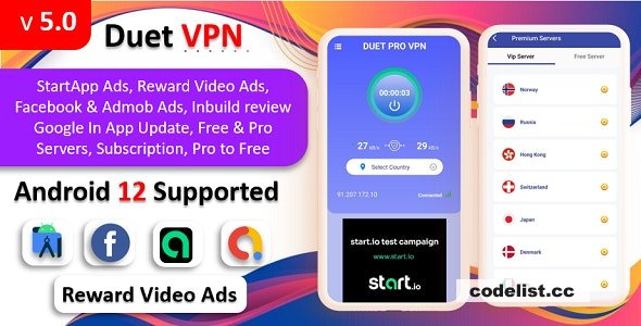 Duet Pro VPN App v5.0 - Secure VPN App & Fast VPN