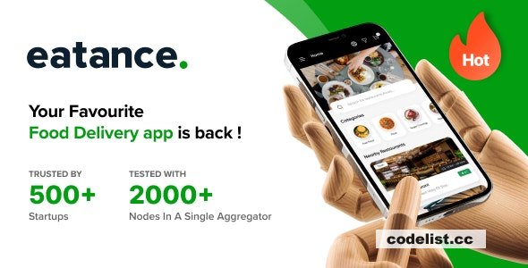 Eatance v2.0 - Advance Online Food Delivery & Multi Restaurant Aggregator with Website, Admin, API, Mobile Apps