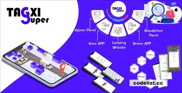 Tagxi Super v1.5 - Taxi + Goods Delivery Complete Solution