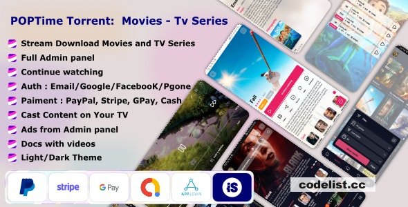 POPTime v1.0 - Torrent App Movies – TV Series – Cast system