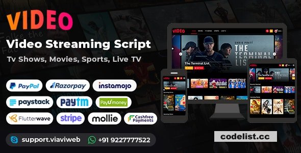 Video Streaming Portal v2.1 – TV Shows, Movies, Sports, Videos Streaming, Live TV – nulled