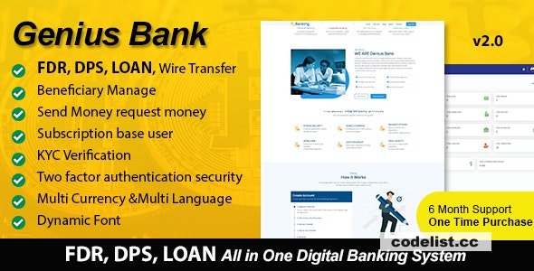 Genius Bank v2.1 - All in One Digital Banking System - nulled