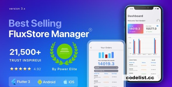 FluxStore Manager v3.7.0 - Vendor and Admin Flutter App for Woocommerce 