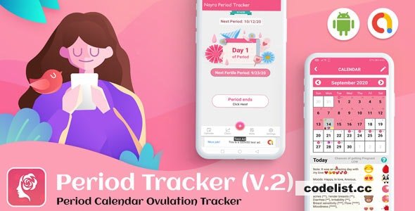 Android Period Tracker for Women v2.0 - Period Calendar Ovulation Tracker (Pregnancy & Ovulation)