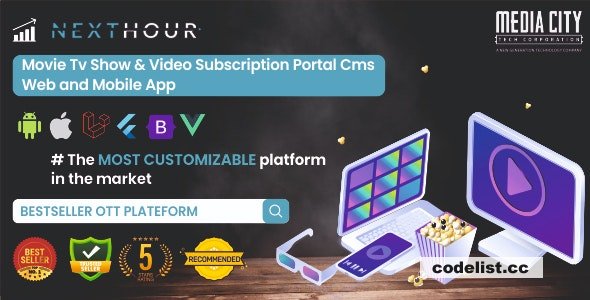Next Hour v5.3 - Movie Tv Show & Video Subscription Portal Cms Web and Mobile App - nulled