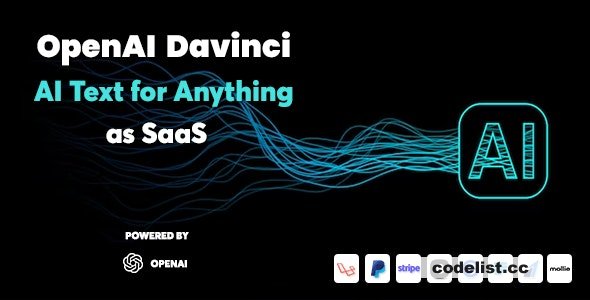 OpenAI Davinci v2.2 - AI Writing Assistant and Content Creator as SaaS