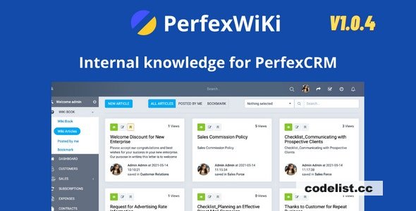 PerfexWiki v1.0.4 - Internal knowledge for Perfex CRM 