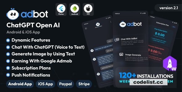 AdBot v3.5.1 - ChatGPT Open AI Android and iOS App