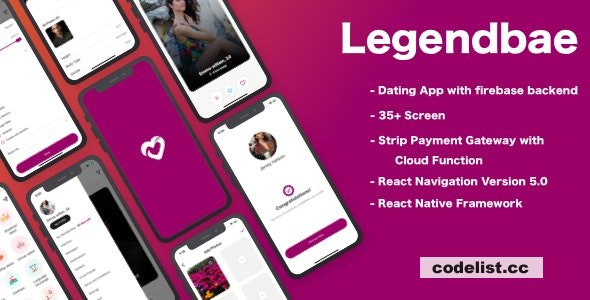 Legendbae v1.0 - React Native Social Dating App