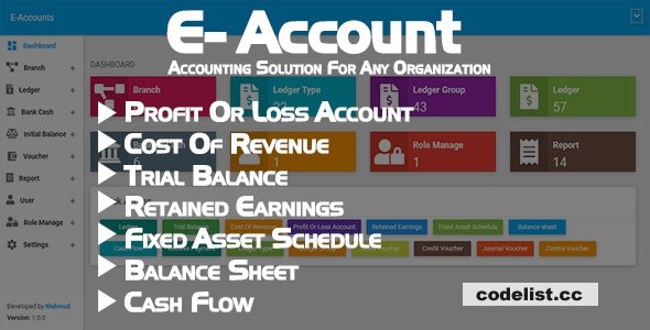 E-Account v1.0 - Accounting Software for any Organization