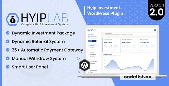 HYIPLab v2.0 - HYIP Investment WordPress Plugin
