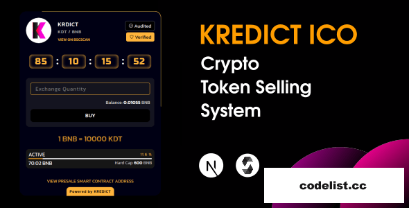 KREDICT v1.0 - ICO Crypto Token Selling System