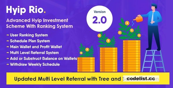 Hyip Rio v2.0 - Advanced Hyip Investment Scheme With Ranking System