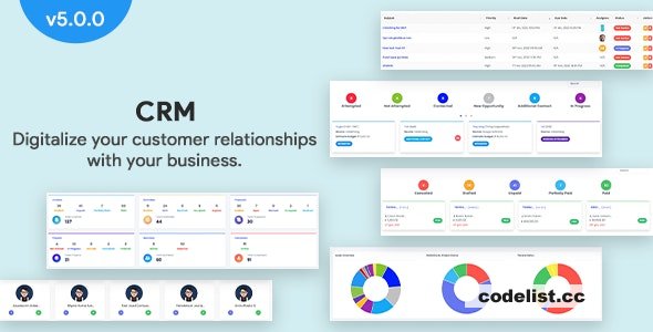 CRM v5.0.0 - Laravel CRM with Project Management, Tasks, Leads, Invoices, Estimates and Goals