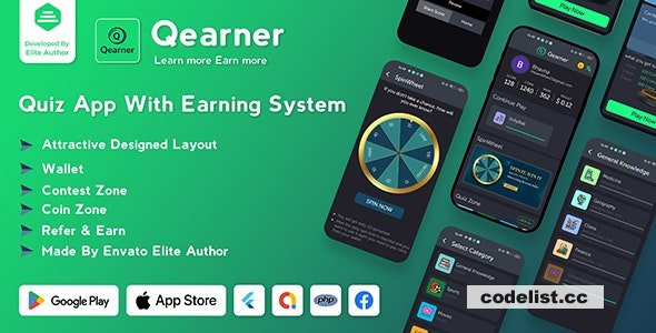 Qearner v2.0.5 – Quiz App | Android Quiz game with Earning System + Admin panel - nulled