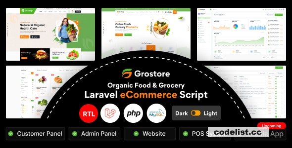 GroStore v2.6.0 - Food & Grocery Laravel eCommerce with Admin Dashboard