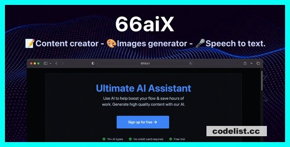 66aix v19.0.0 - AI Content, Chat Bot, Images Generator & Speech to Text (SAAS) - nulled