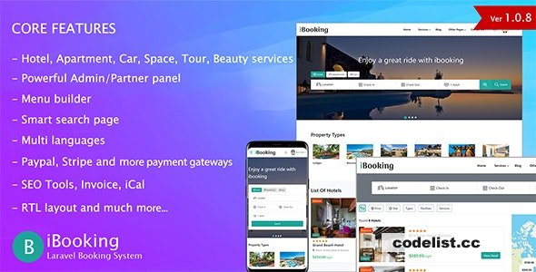 iBooking v1.0.8.1 - Laravel Booking System