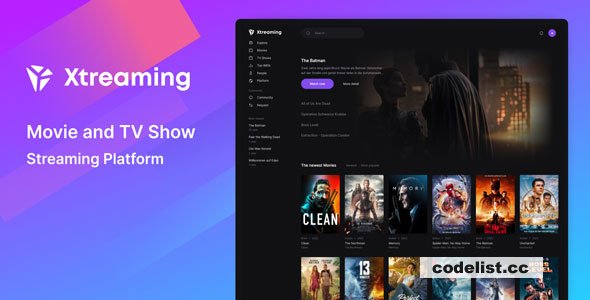 Xtreaming v1.0 - Movie and TV Show Streaming Platform