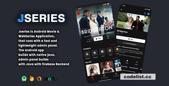 Jseries v1.0 - Movie & Web Series With Firebase backend