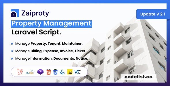 Zaiproty v2.2 - Property Management Laravel Script