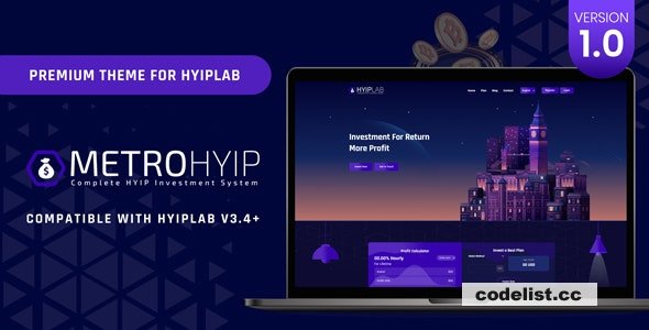 METROHYIP v1.0 - Premium Theme For HYIPLab 