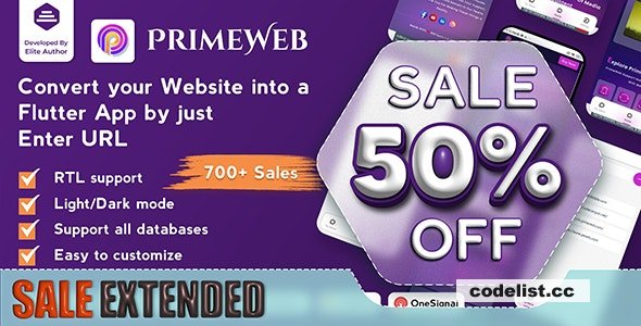Prime Web v1.0.10 - Convert Website to a Flutter App | Web View App | Web to App