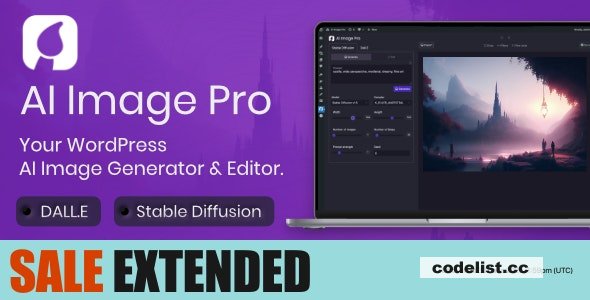 AI Image Pro v1.1.0 - WordPress AI Image Generator & Editor, DALLE & Stable Diffusion