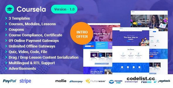 Coursela v1.0 - Personal Course Selling Website - nulled