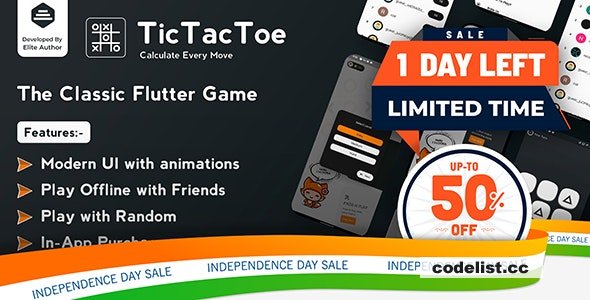Tic Tac Toe v1.0.8 - The Classic Flutter Tic Tac Toe Game