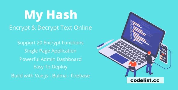 MyHash v2.0 - Encrypt & Decrypt Text Online - Firebase Version (Production Ready) 