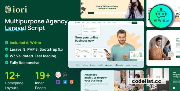 Iori v1.1.0 - Business Website for Company, Agency, Startup with AI writer tool & shopping cart 