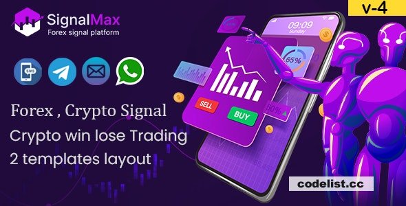 SignalMax v4.0 - Trading & Forex , Crypto Signal Notifier Subscription based Platform 