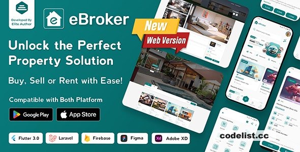 eBroker v1.0.9 - Real Estate Property Buy-Rent-Sell Flutter app with Laravel Admin Panel - nulled