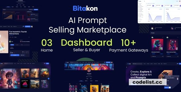 Bitakon v1.0.5 - AI Prompt Buy Selling Marketplace (Multi Seller) - nulled