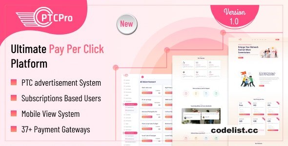 PTC Pro v1.0 - A Complete Pay Per Click Platform - nulled