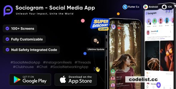 Sociogram v1.0 - Social Media App - Instagram Reels - Social Networking App 
