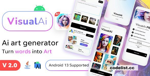 Ai Images Generator v2.0 - VisualAI + Photo Editor Tools Android App