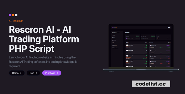 Rescron AI v2.0.0 - AI Trading Platform PHP Script