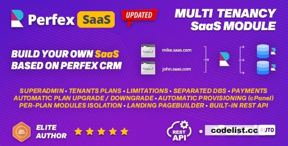 SaaS module for Perfex CRM v1.0.8 - Multi Tenancy Support