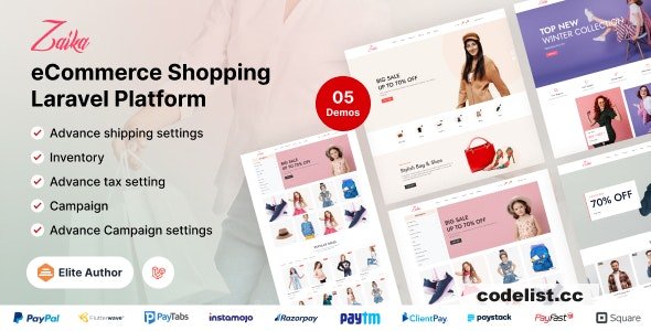 Zaika eCommerce CMS v2.1.0 - Laravel eCommerce Shopping Platform ...