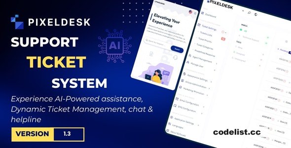 PixelDesk v1.3 - Support Ticket System With OpenAI