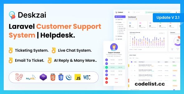Deskzai v2.1 - Customer Support System - Helpdesk - Support Ticket - nulled