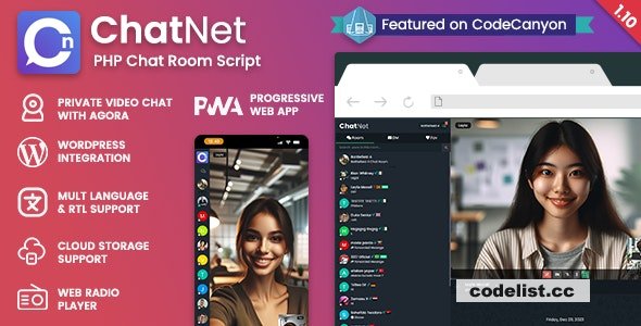 ChatNet v1.9.10 - PHP Chat Room & Private Chat Script