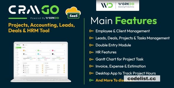 CRMGo SaaS v6.9 - Projects, Accounting, Leads, Deals & HRM Tool - nulled