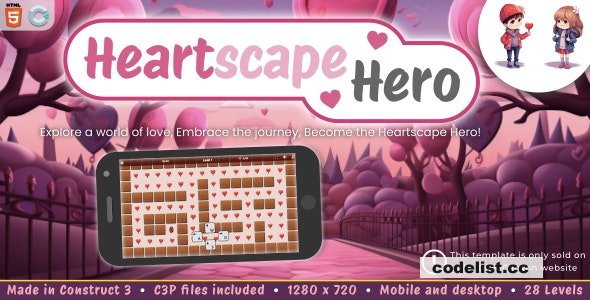 Heartscape Hero v1.0 - HTML5 Maze game